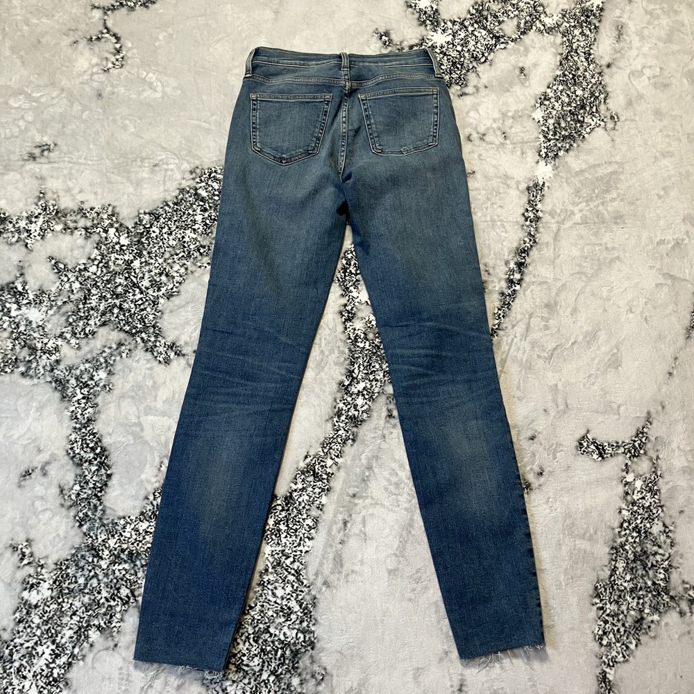 J Crew Jeans Womens‎ Size 26 Tall 9in Toothpick Button Fly Raw Hem Denim - Picture 5 of 10